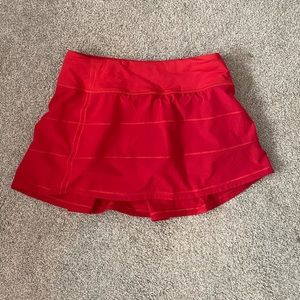 Red Lululemon skirt